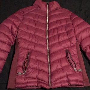 Burgundy Puffer Jacket